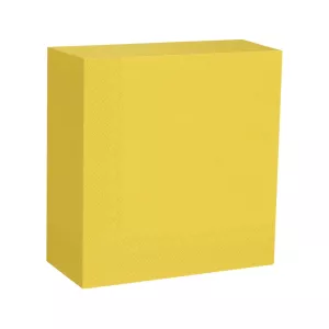Serviette 40x40cm 3c 1/4 jaune 20/50 (4b)